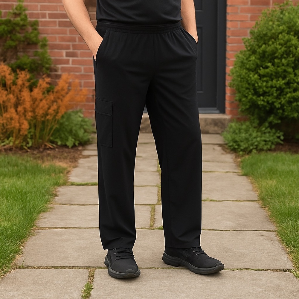 NEW Old Navy Black High Rise Wide Leg Go Dry Sleektech‎ Athletic Comfort Pants L